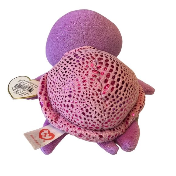 Ty Beanie Boo Slow-Poke Turtle Plush Pink Purple 2014 Stuffed Animal Toy - Picture 3 of 10